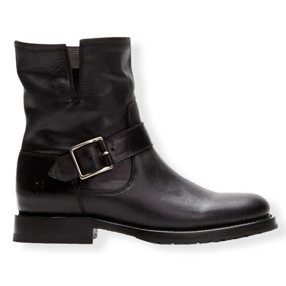 Frye Natalie Engineer Leather Boots Size 9 - Picture 3 of 16